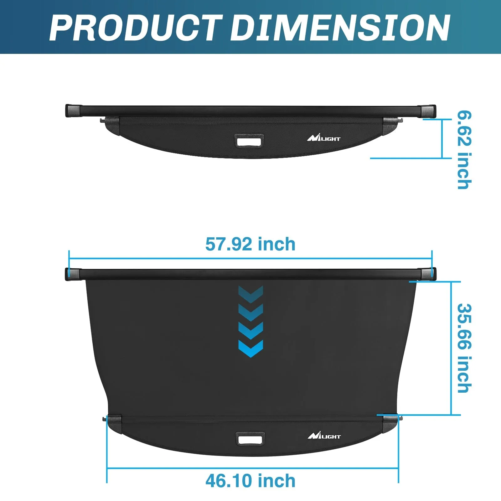 2020-2025 Kia Telluride Retractable Trunk Cargo Cover With Trunk Storage Net