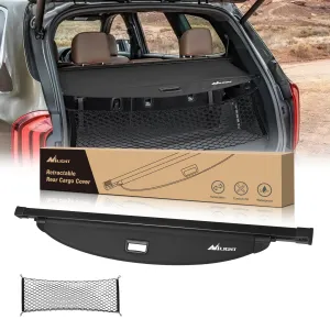 2020-2025 Kia Telluride Retractable Trunk Cargo Cover With Trunk Storage Net