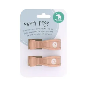 All4Ella Pram Pegs 2pk - Peach