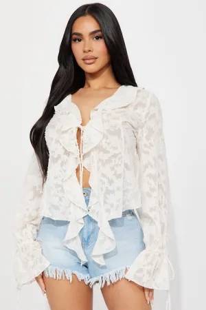 Always A Treat Blouse Top - Cream