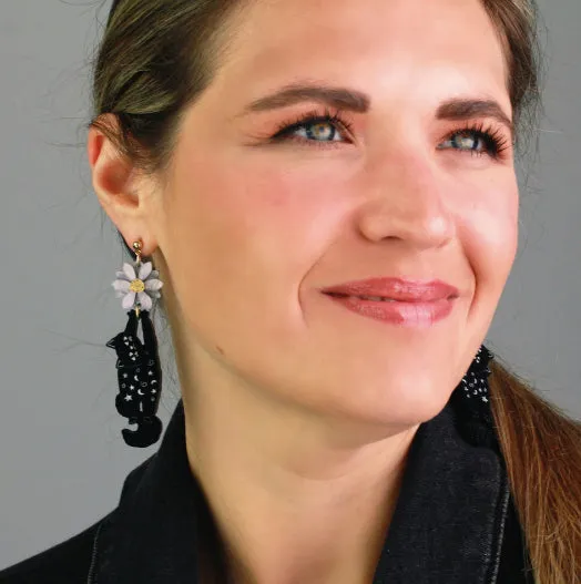 Black Cat Earrings