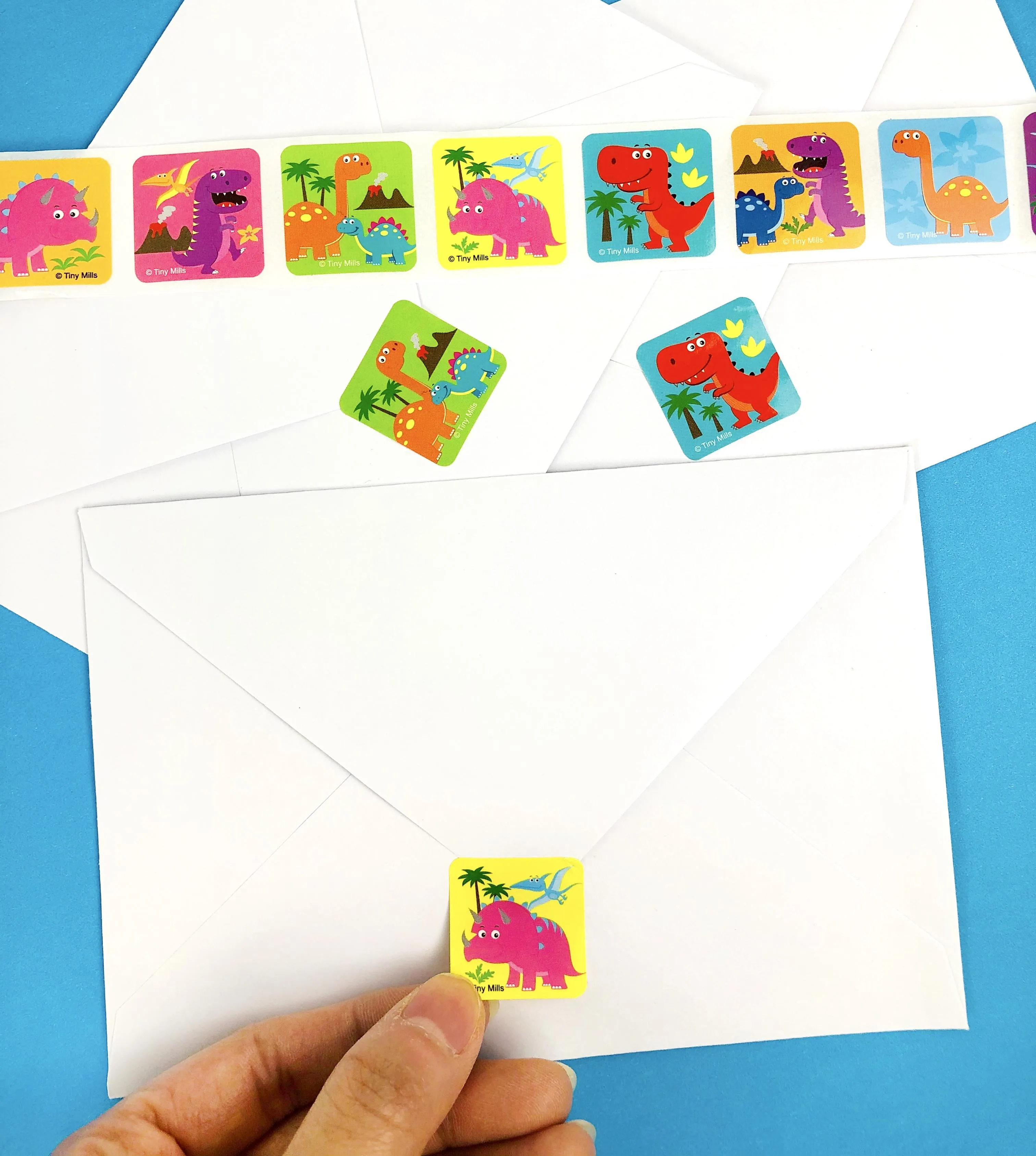 Dinosaur Stickers 100 Stickers/Dispenser, Pack of 1 or 6 or 12 Dispensers