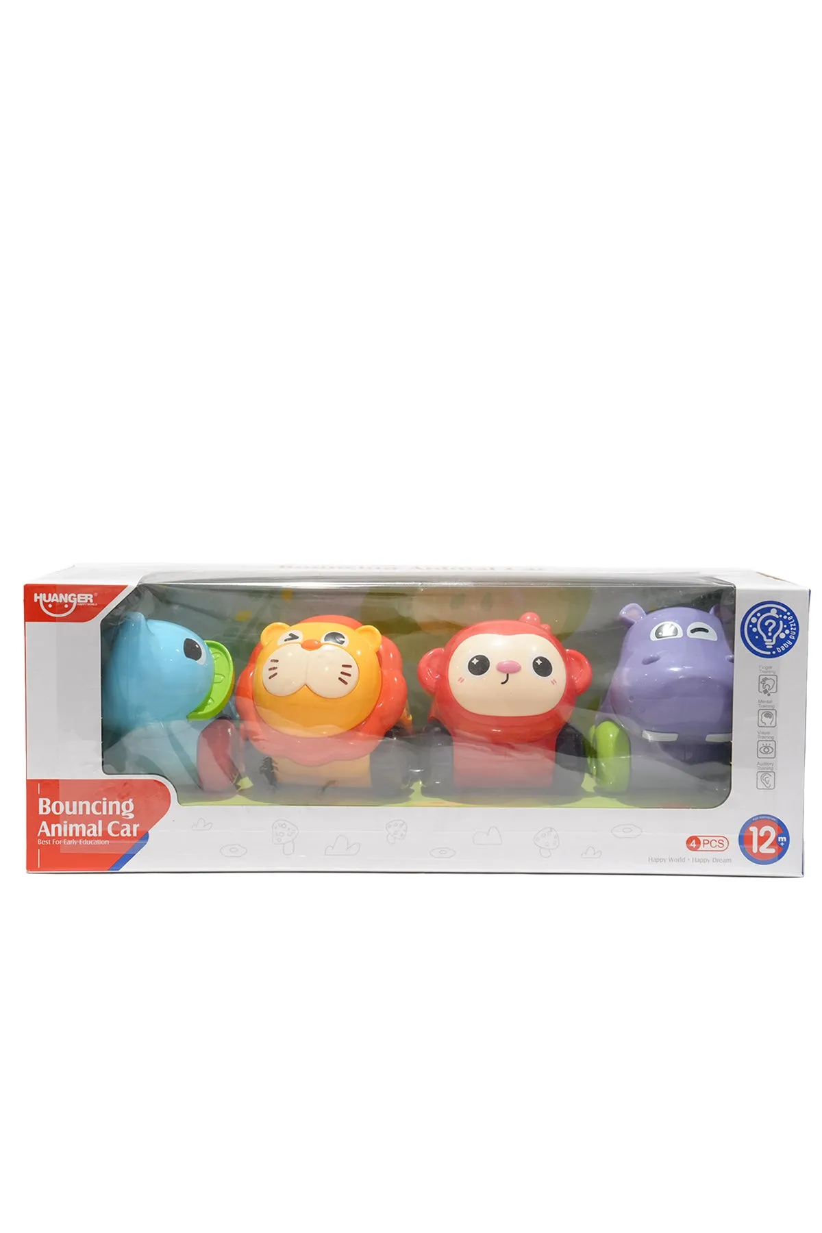 Huanger Baby Bouncing Animal Car (4Pcs)
