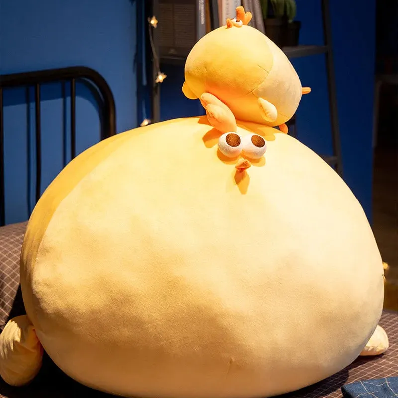 Jaba the Chonky Yellow Kawaii Stuffed Animal Chicken Plushie