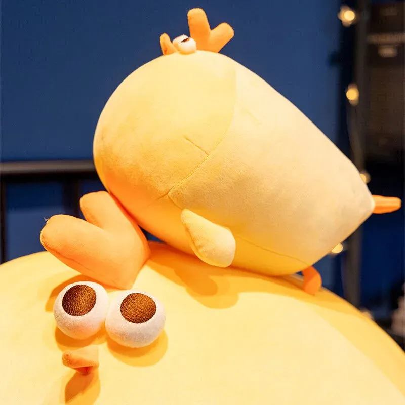 Jaba the Chonky Yellow Kawaii Stuffed Animal Chicken Plushie