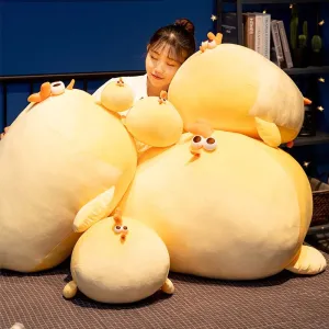 Jaba the Chonky Yellow Kawaii Stuffed Animal Chicken Plushie