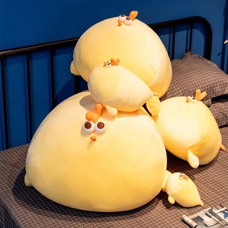 Jaba the Chonky Yellow Kawaii Stuffed Animal Chicken Plushie