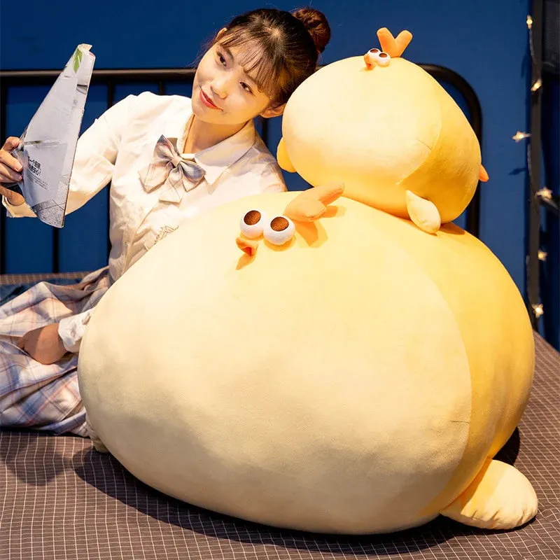 Jaba the Chonky Yellow Kawaii Stuffed Animal Chicken Plushie