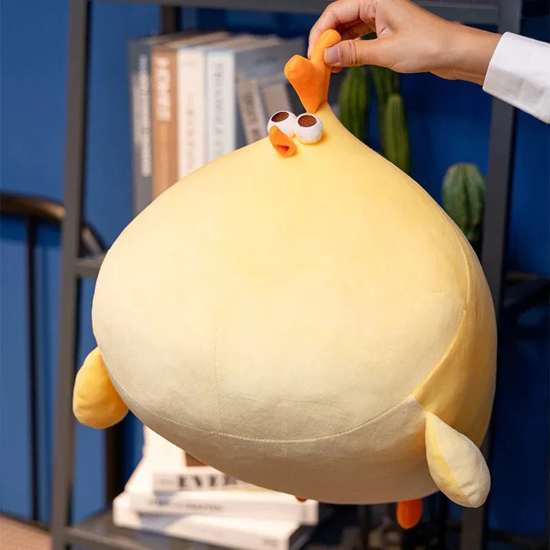 Jaba the Chonky Yellow Kawaii Stuffed Animal Chicken Plushie