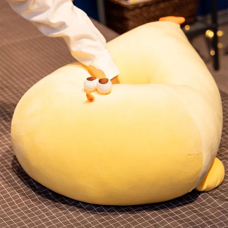 Jaba the Chonky Yellow Kawaii Stuffed Animal Chicken Plushie