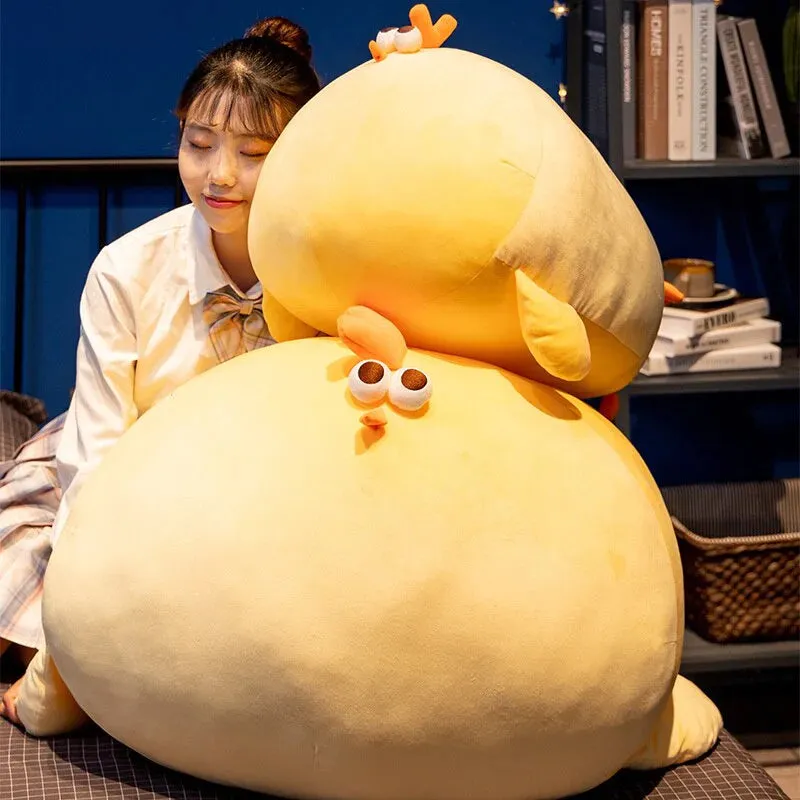 Jaba the Chonky Yellow Kawaii Stuffed Animal Chicken Plushie