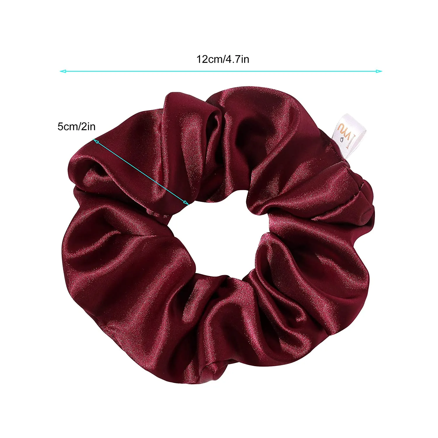 Scrunchies Hair Ties Silk Scrunchie for Girls Women Cute Hairties For Thick Curl Fine Hair No Crease Hair Accessories Soft Ropes Ponytail Holder No Hurt Your Hair (Burgundy Purple Pink Green)