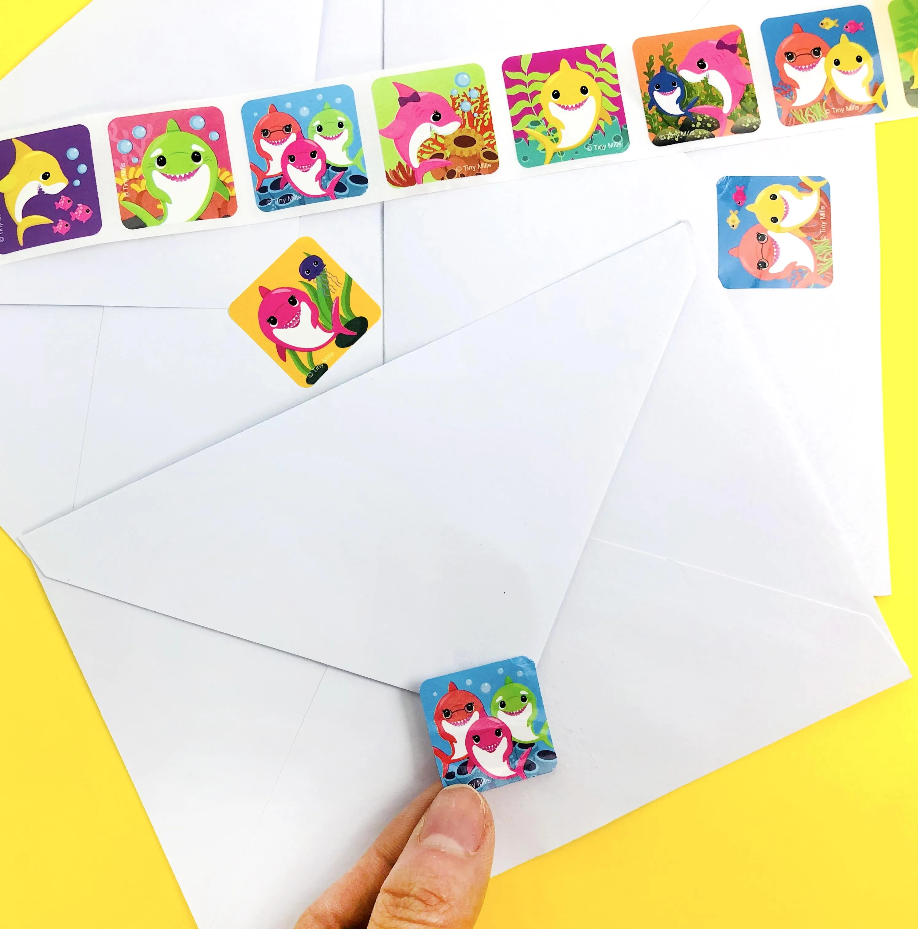 Shark Family Stickers 100 Stickers/Dispenser, Pack of 1, 6, 12 Dispensers