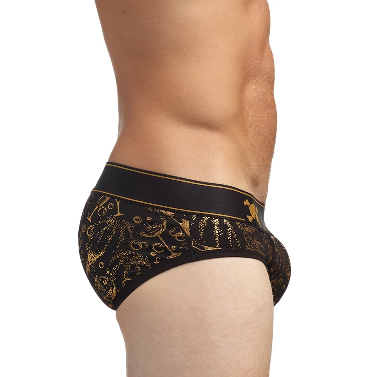 Skull & Bones Champagne Bubbles Brief